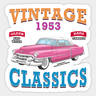 Vintage Classic Car Garage Hot Rod Novelty Gift Sticker